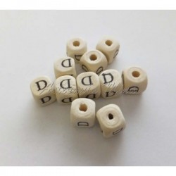 Cubo letra madera natural...