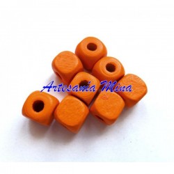 Cubo madera naranja 10 x 9 mm