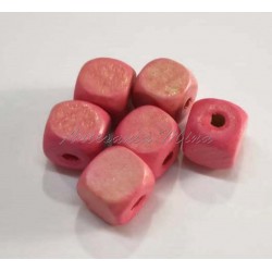 Cubo madera rosa 10 x 9 mm