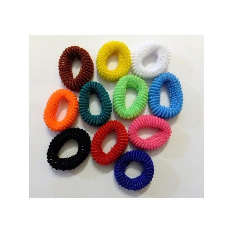 Goma pelo 30 mm varios colores (8 unds)