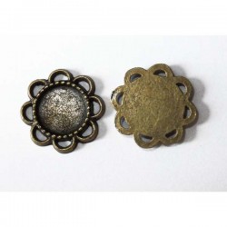 Camafeo flor mini bronce