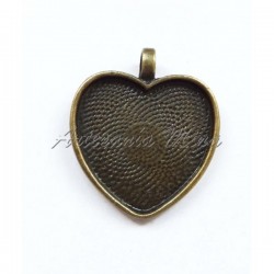 Camafeo corazón bronce 33 x...