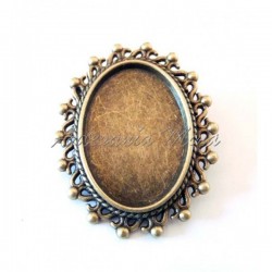 Base broche camafeo bronce...