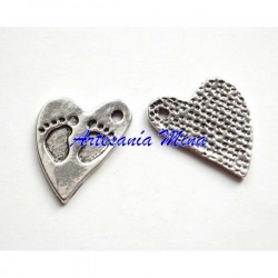 Colgante corazón/huellas 21...