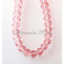 Cuenta cristal rosa 10 mm