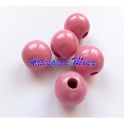 Bolas de madera 12 mm rosa...