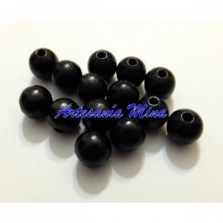 Bola madera 8 mm negra