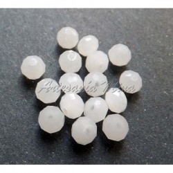 Cuenta cristal blanco 6 x 4 mm