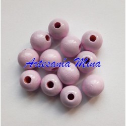 Bola de madera 8 mm rosa...