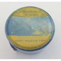 Washi tape azul con motitas...