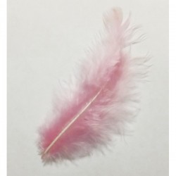 Pluma marabú rosa 9/12 cm