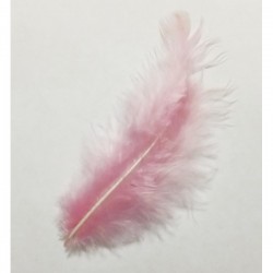 Pluma marabú rosa 9/12 cm