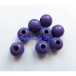 Bola de madera 8 mm morado