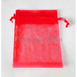 Bolsa organza roja 7 x 9 aprox