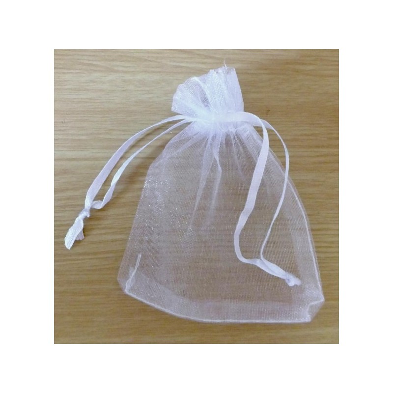 Bolsa organza blanca 12 x 9 aprox