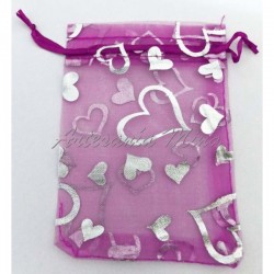 Bolsa organza fucsia con...