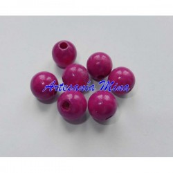 Bola de madera 8 mm fucsia