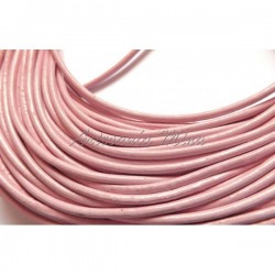 Cordón de cuero 2 mm. rosa...