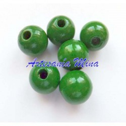 Bola de madera 12 mm verde...