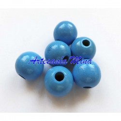 Bola de madera 12 mm azul...