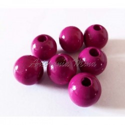 Bola de madera 12 mm fucsia...