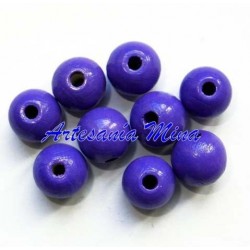 Bola de madera 10 mm morada