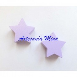 Estrella de madera lila...