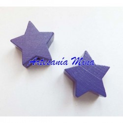 Estrella de madera morada...