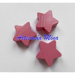 Estrella de madera rosa...