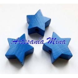 Estrella de madera azul...