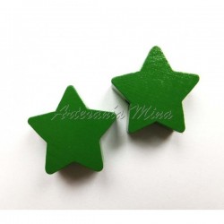 Estrella de madera verde...