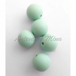 Bola de silicona 15 mm menta