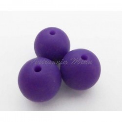 Bola de silicona 15 mm morada