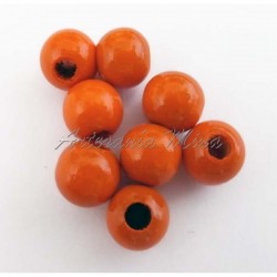 Bola de madera 8 mm naranja