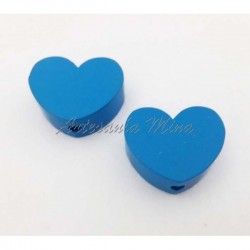 Corazón de madera azul...