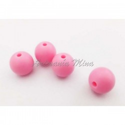 Bola de silicona 12 mm rosa