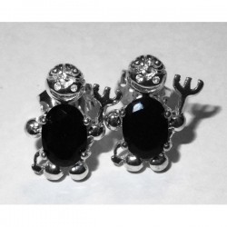 Pendientes diablitos negros