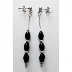 Pendientes pepitas negras