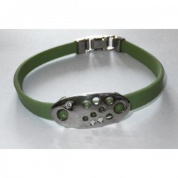 Pulsera caucho verde