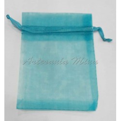 Bolsa organza azul turquesa...