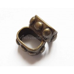 Cuenta metal bronce 12 x 8 mm