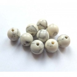 Cuenta turquesa 8 mm beige