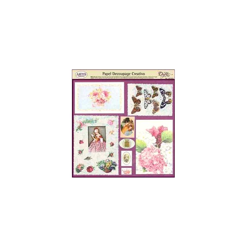 PAPEL DECOUPAGE DAYKA 32x31 CM ROSAS