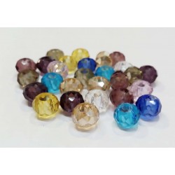 Cuenta cristal 7 x 5 mm color: