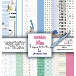 Set 10 papeles scrap 12x12"...