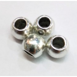 Bola metal 10 x 8 mm plateada