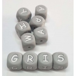 Cubo GRIS letra silicona 12...