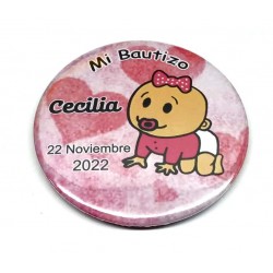CHAPA RECUERDO BAUTIZO NIÑA...