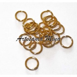 Anilla 6 mm. dorada (10 unds)