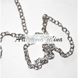 Cadena metal plateado 4 x 3...